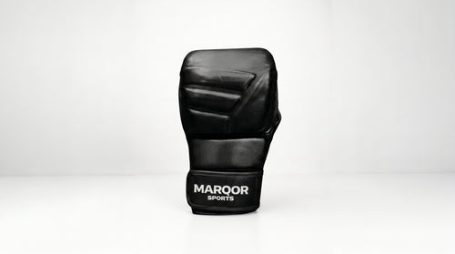 MARQOR Signature V1 black hybrid MMA sparring glove front view